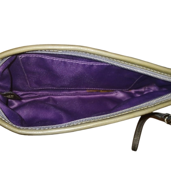 Coach Silver and Gray Clutch Wristlet - Picture 4 of 6